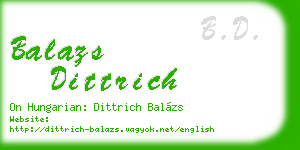 balazs dittrich business card