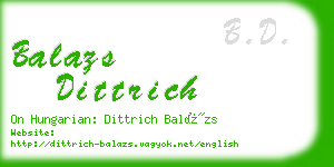 balazs dittrich business card